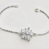 Bracelet de mariage Bohème en argent véritable et Zircone
