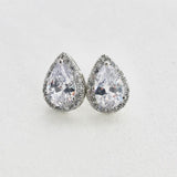 Boucles d'oreilles mariage chic Clou zircon