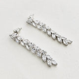 Boucles d'oreille mariage Feuillage pendant