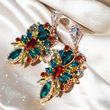 Boucles d'oreilles mariage orientale Colorées