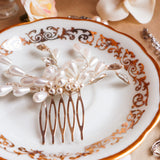 Peigne de cheveux mariage en en perle et strass