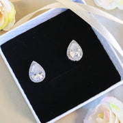 Boucles d'oreilles mariage chic Clou zircon