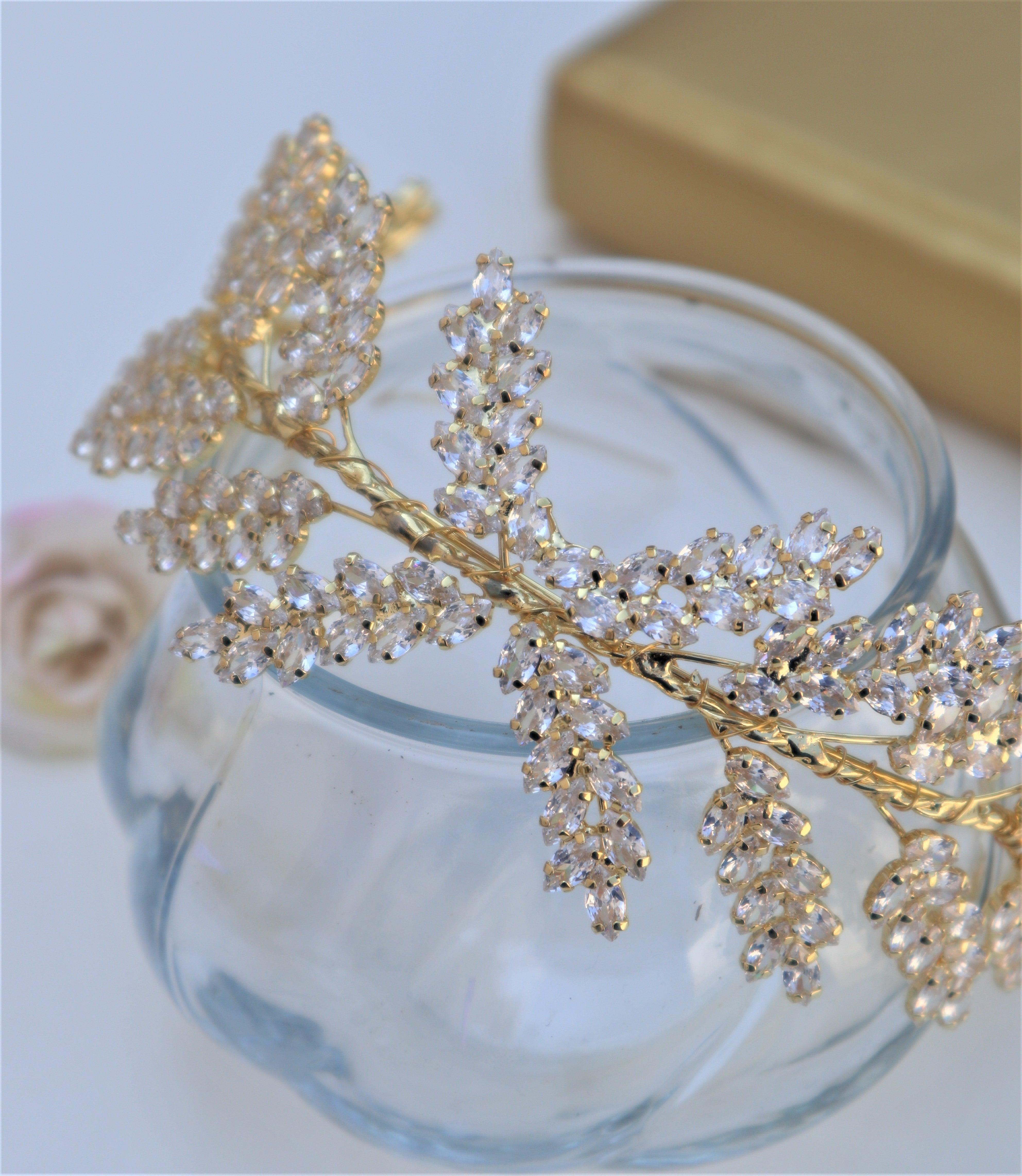 Diadème de mariage oriental chic en Zircon