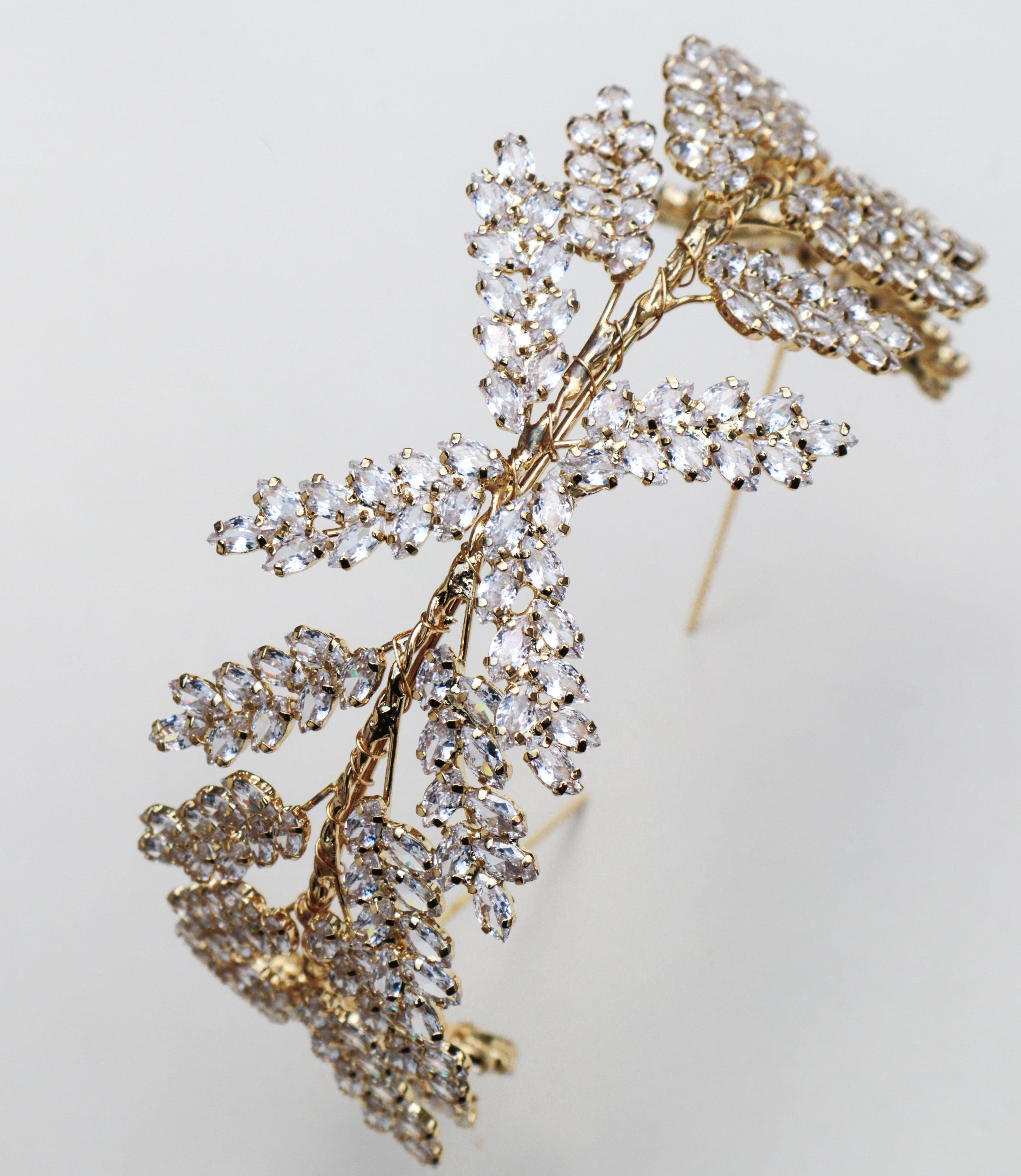 Diadème de mariage oriental chic en Zircon