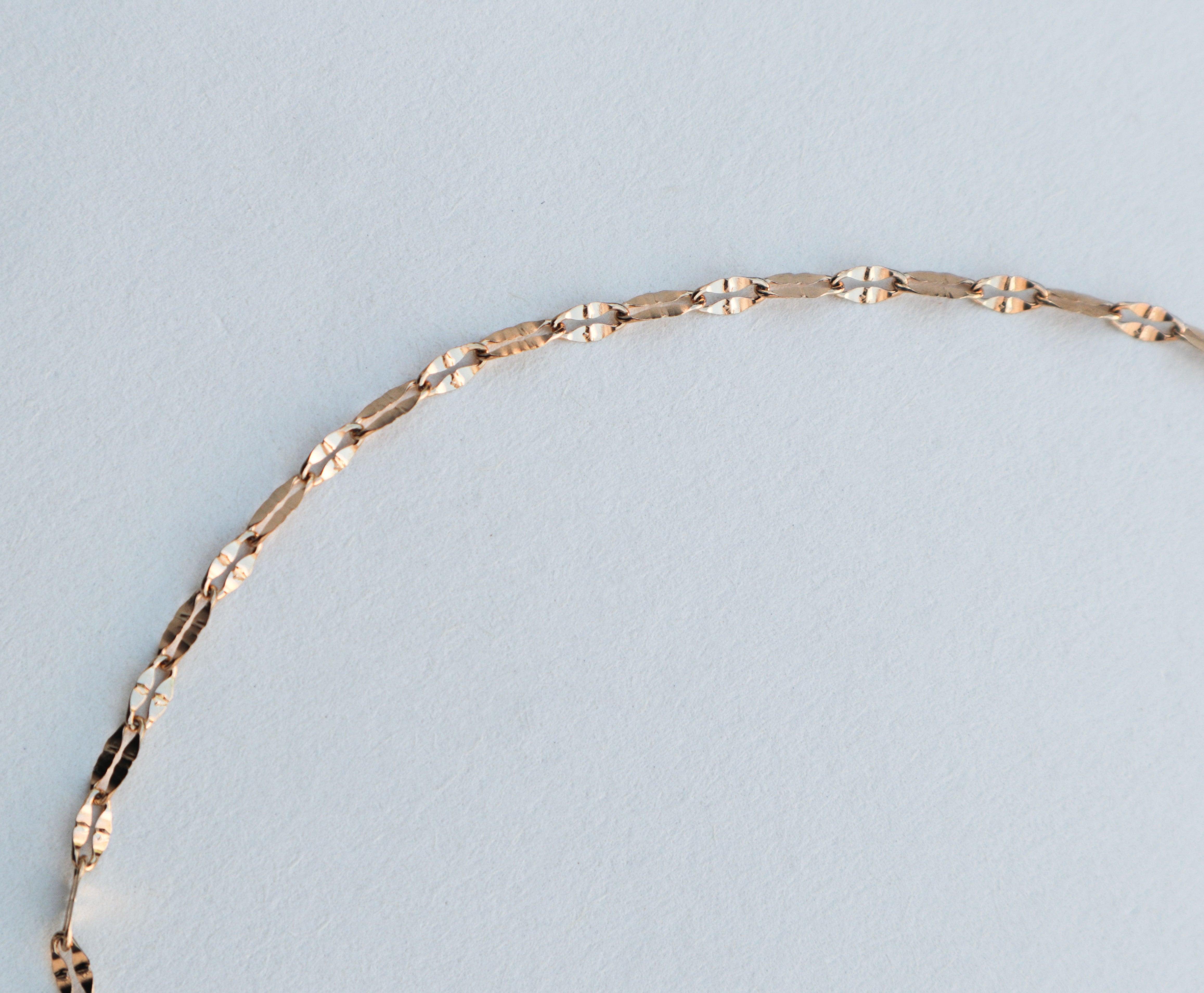 Bracelet de cheville doré en acier inoxydable chaine semi torsadée - Le Temps d'une Walima