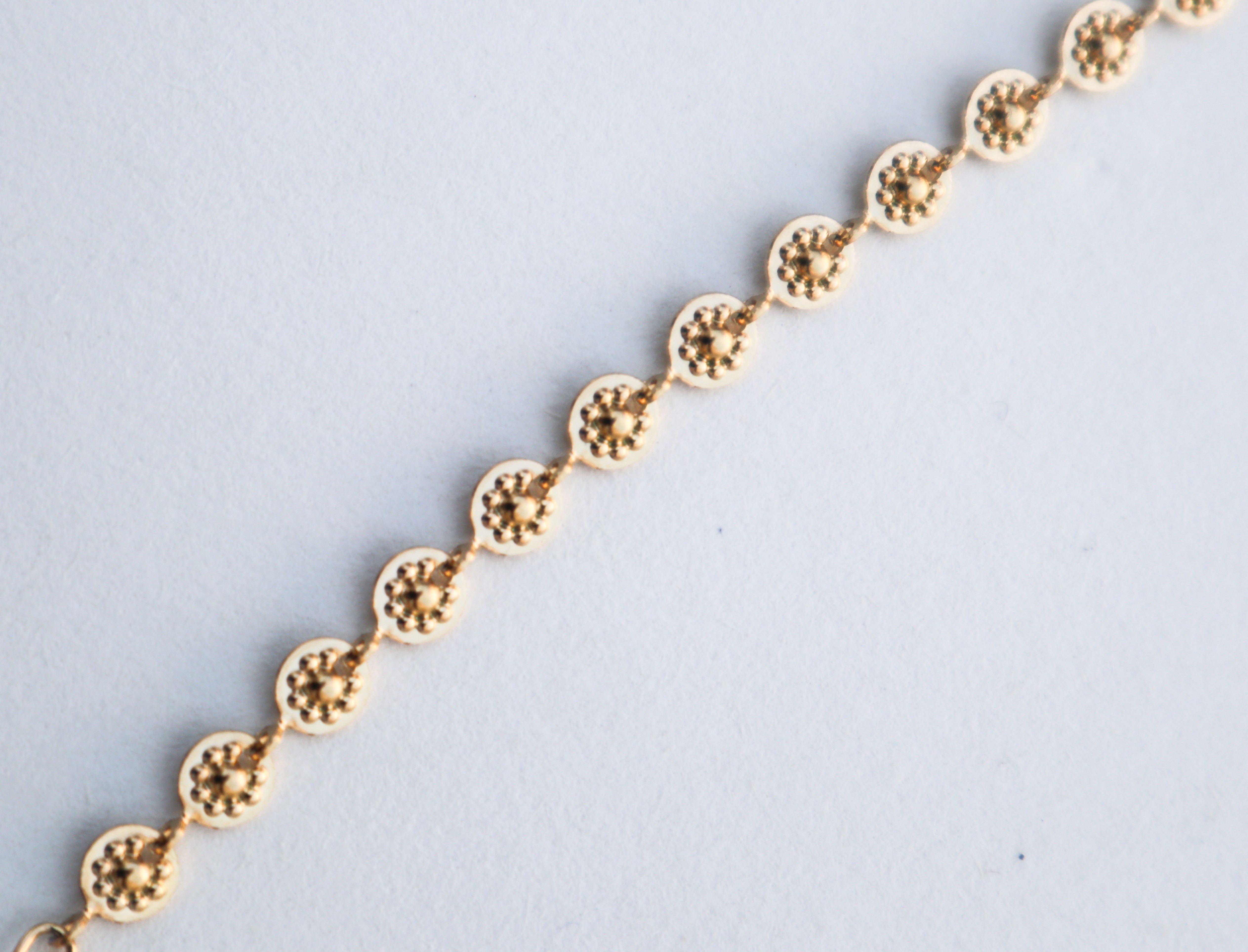 Bracelet doré en acier inoxydable Marguerite - Le Temps d'une Walima
