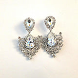 Boucles d'oreilles de mariage en strass Swarovski  