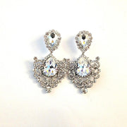 Boucles d'oreilles de mariage en strass Swarovski   goutte