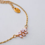 bracelet mariée zircon et fleur