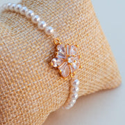 Bracelet de mariage bohème en perles et zircon